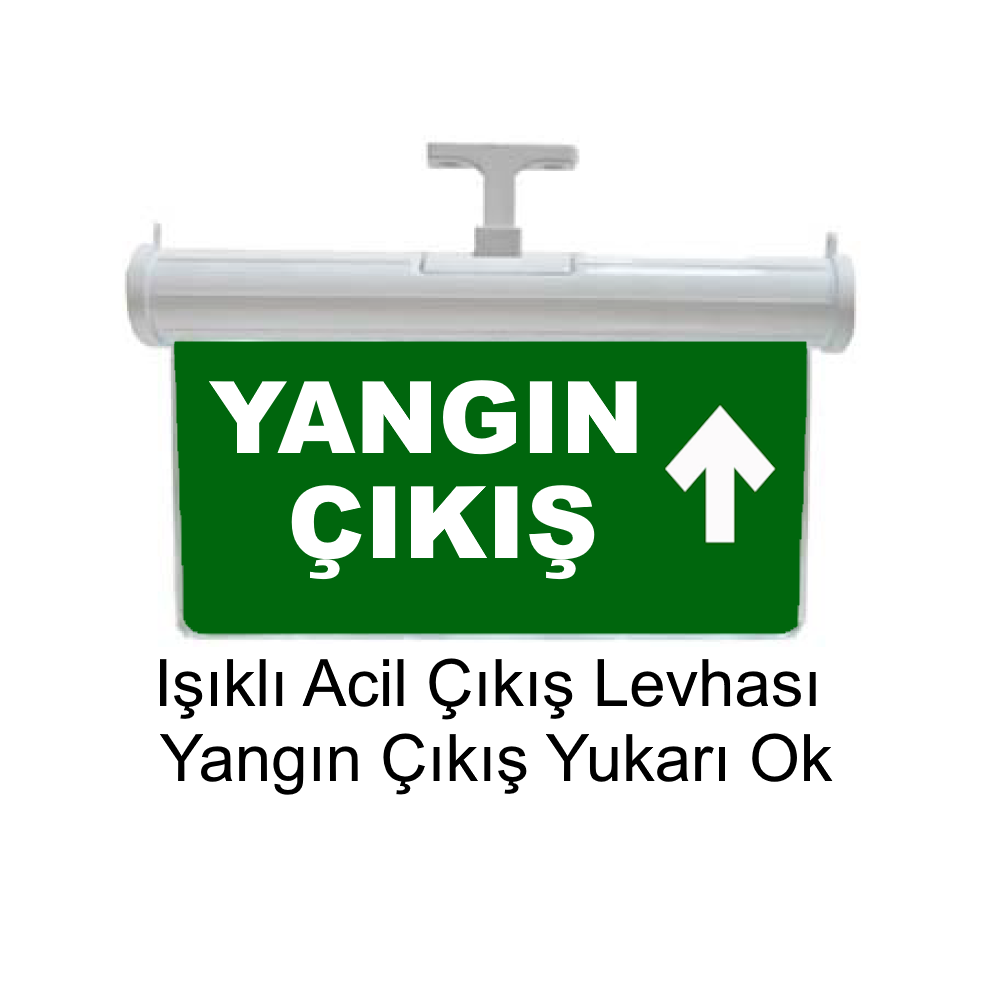 Işıklı Acil Çıkış Levhası (Yangın Çıkış Yukarı Ok) GN-AC36